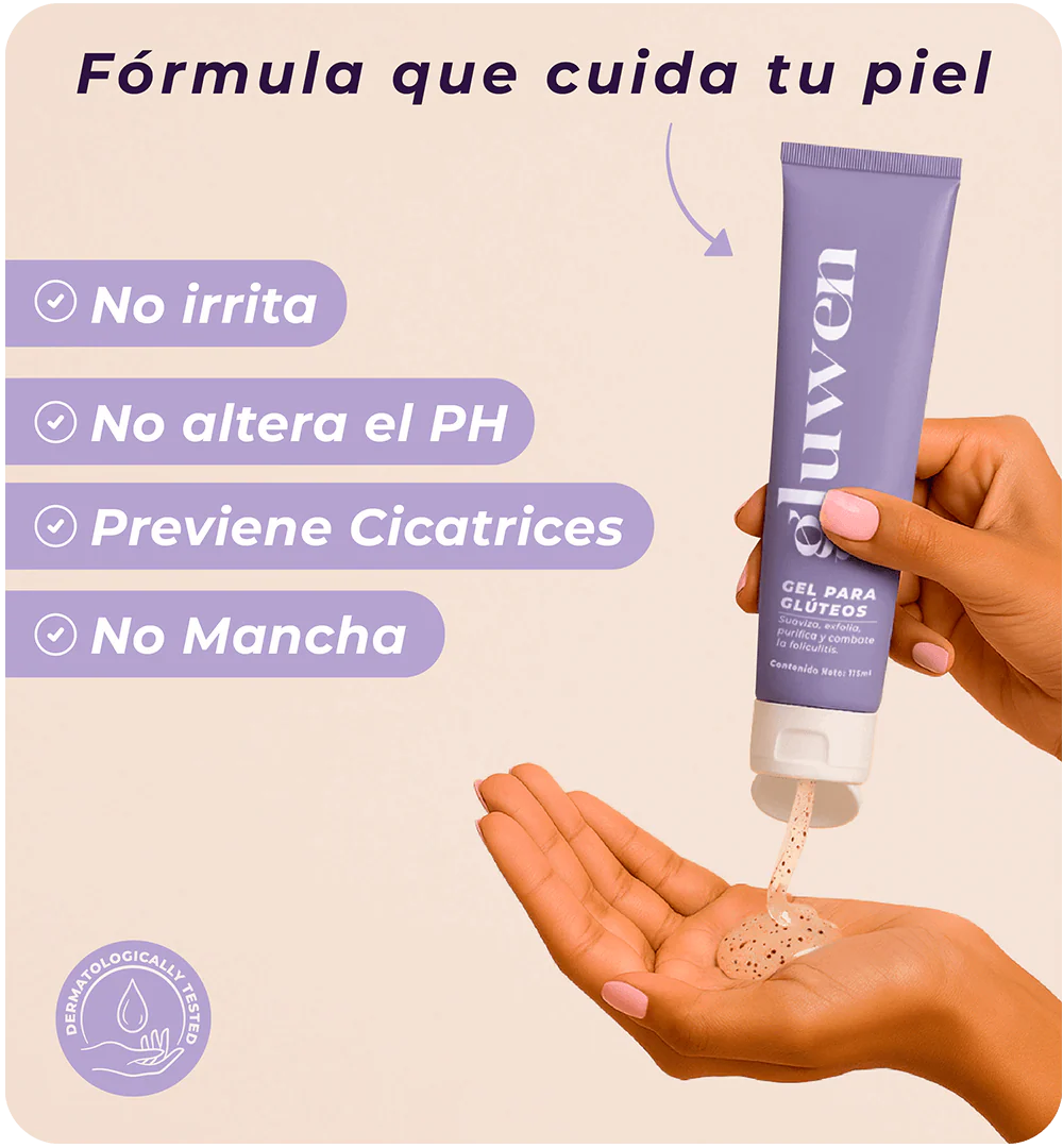 Gel exfoliante de glúteos