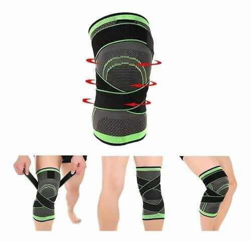 Rodillera Elástica Super Max® - Negro con Verde